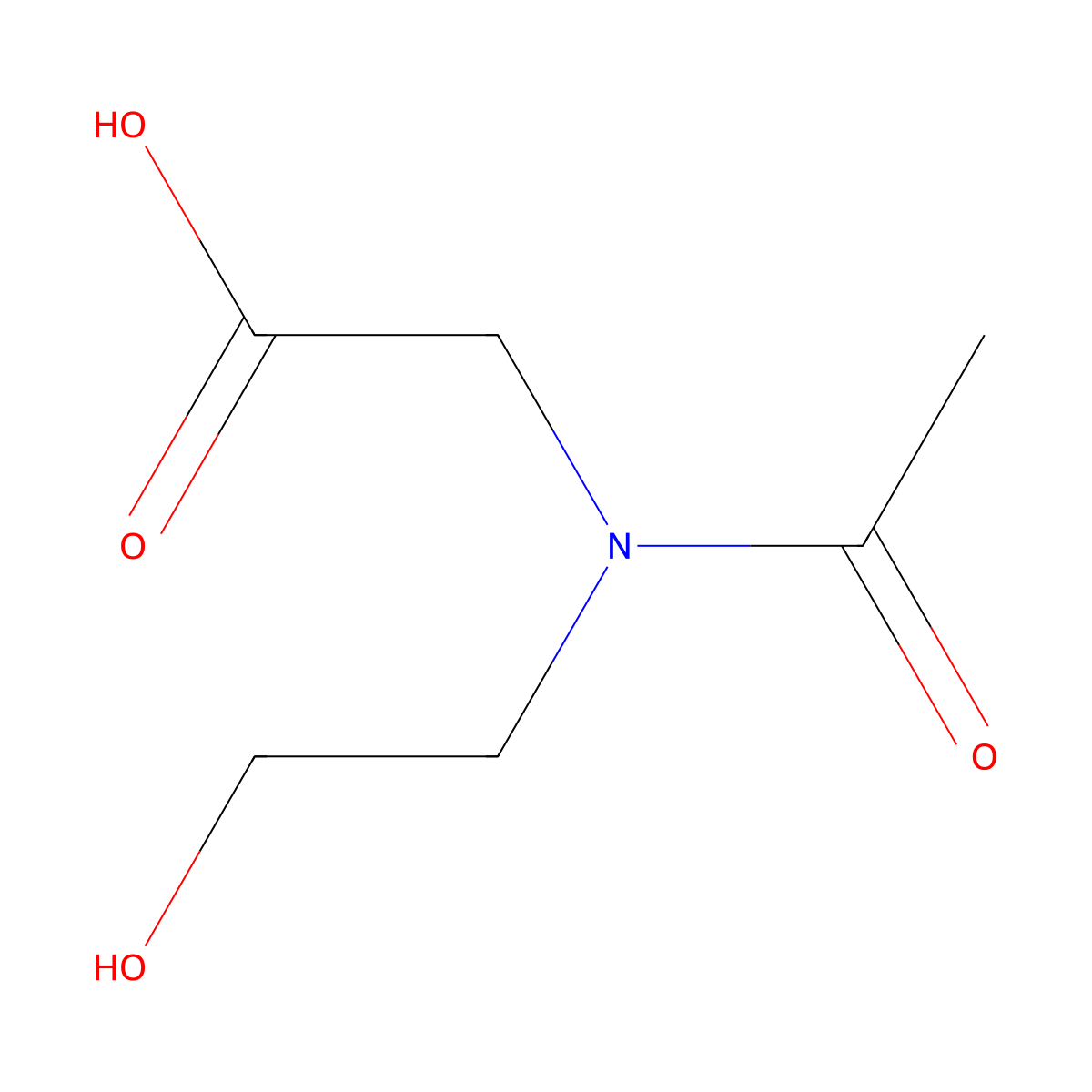 2-[N-(2-hydroxyethyl)acetamido]acetic acid molecular structure, CAS 1861843-91-5