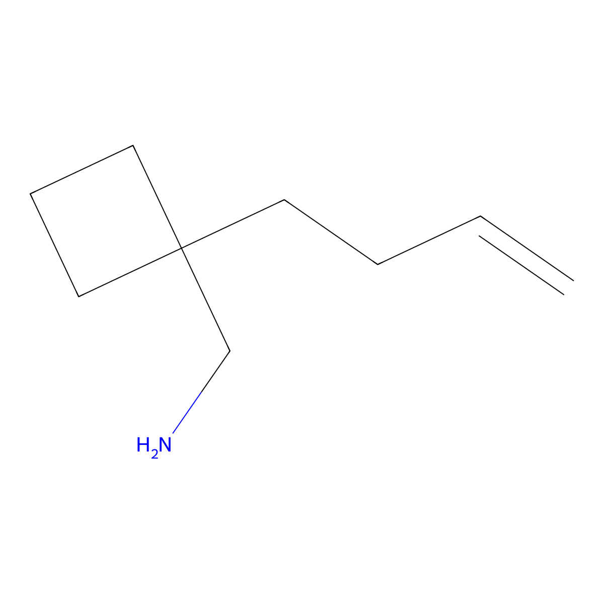 (1-But-3-enylcyclobutyl)methanamine molecular structure, CAS 1861865-42-0