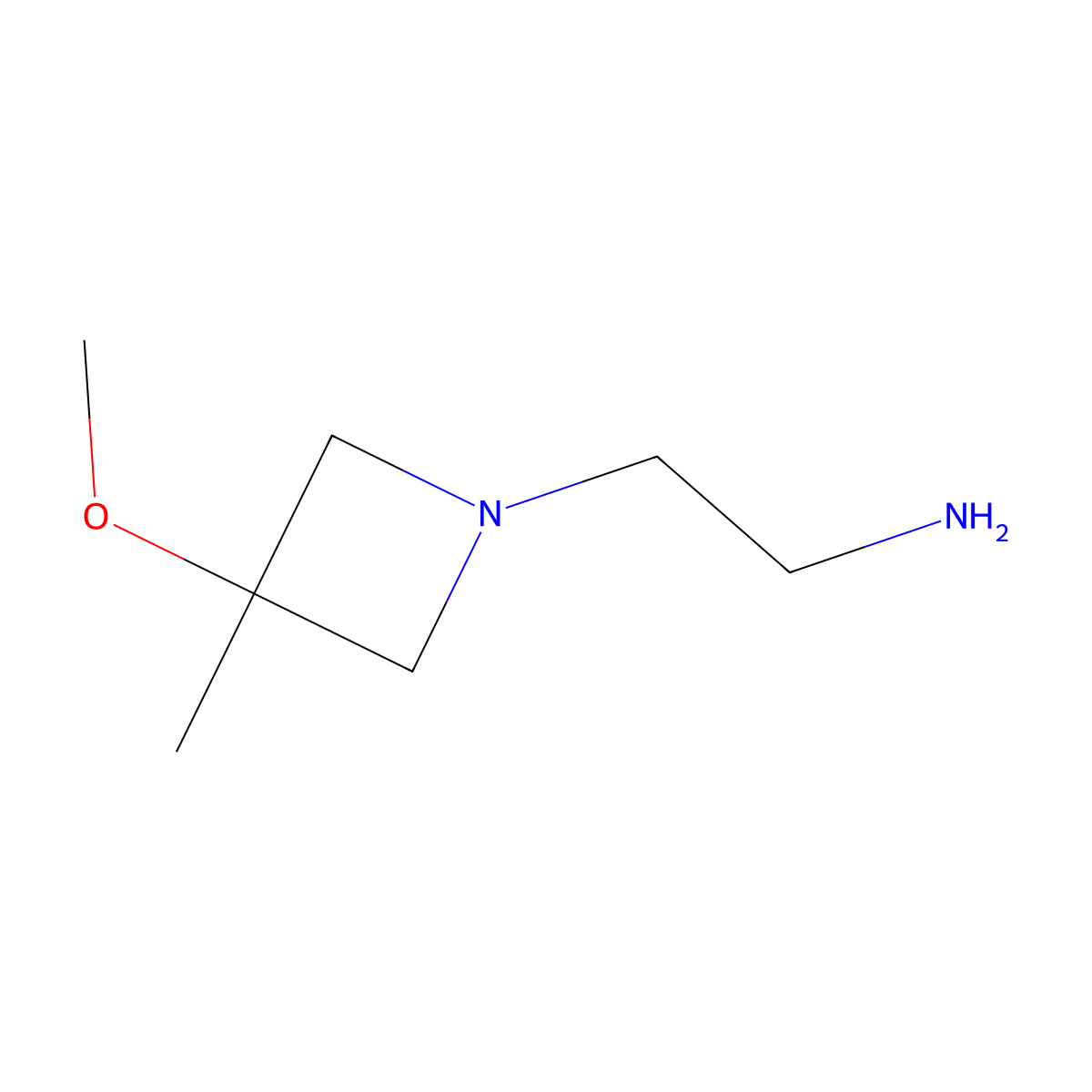2-(3-Methoxy-3-methylazetidin-1-yl)ethan-1-amine molecular structure, CAS 1861871-55-7