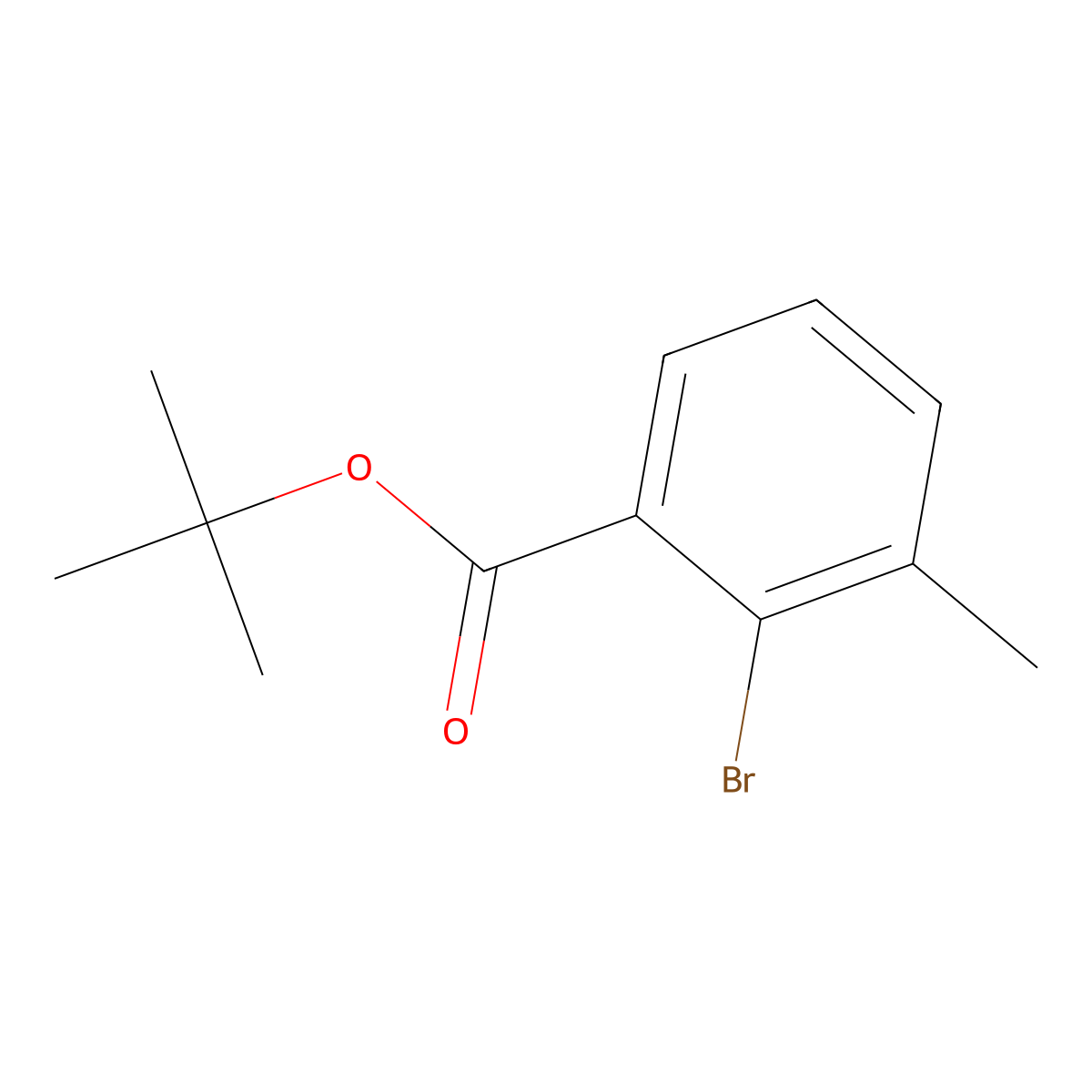 Tert-butyl 2-bromo-3-methylbenzoate molecular structure, CAS 1861891-58-8