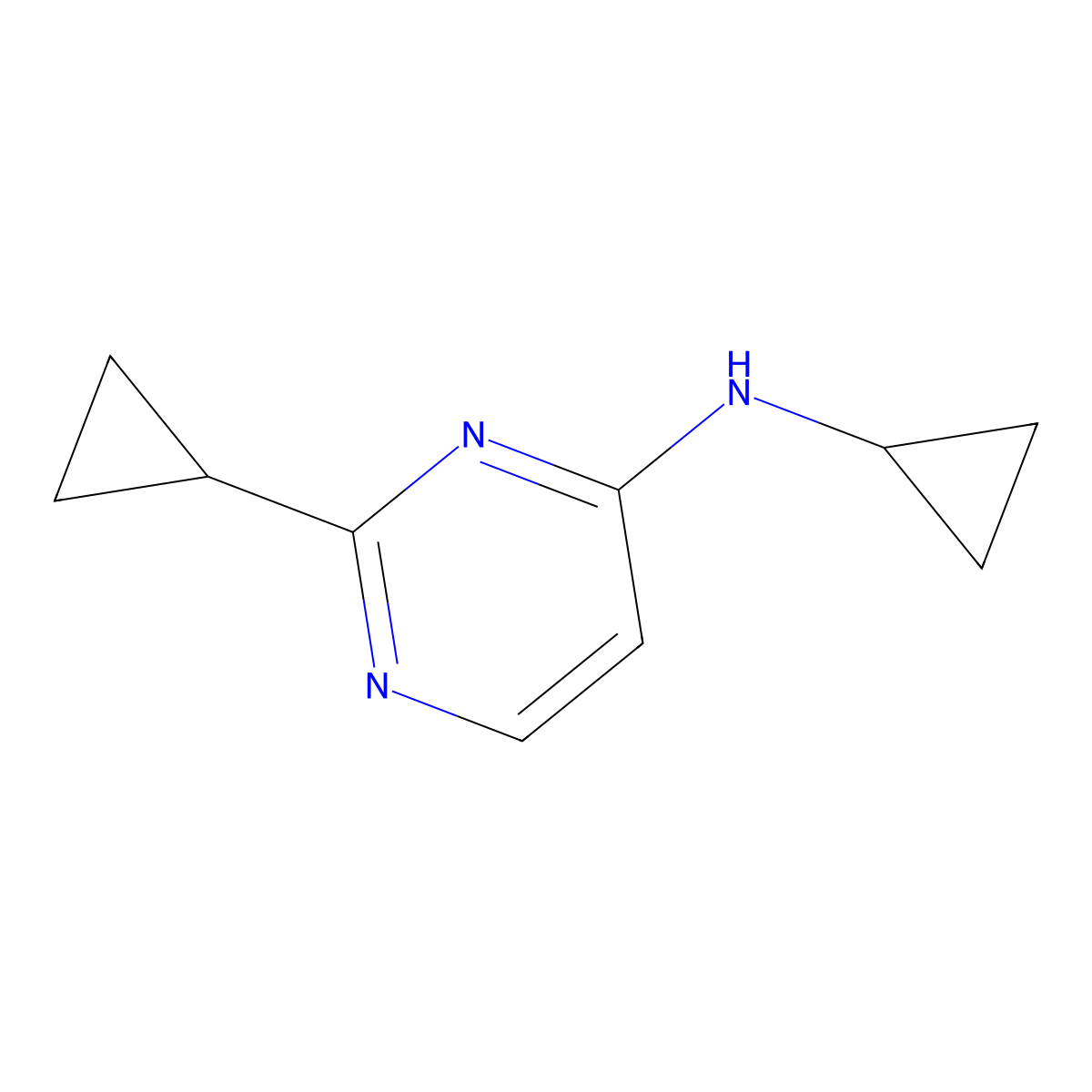 N,2-Dicyclopropylpyrimidin-4-amine molecular structure, CAS 1861891-64-6
