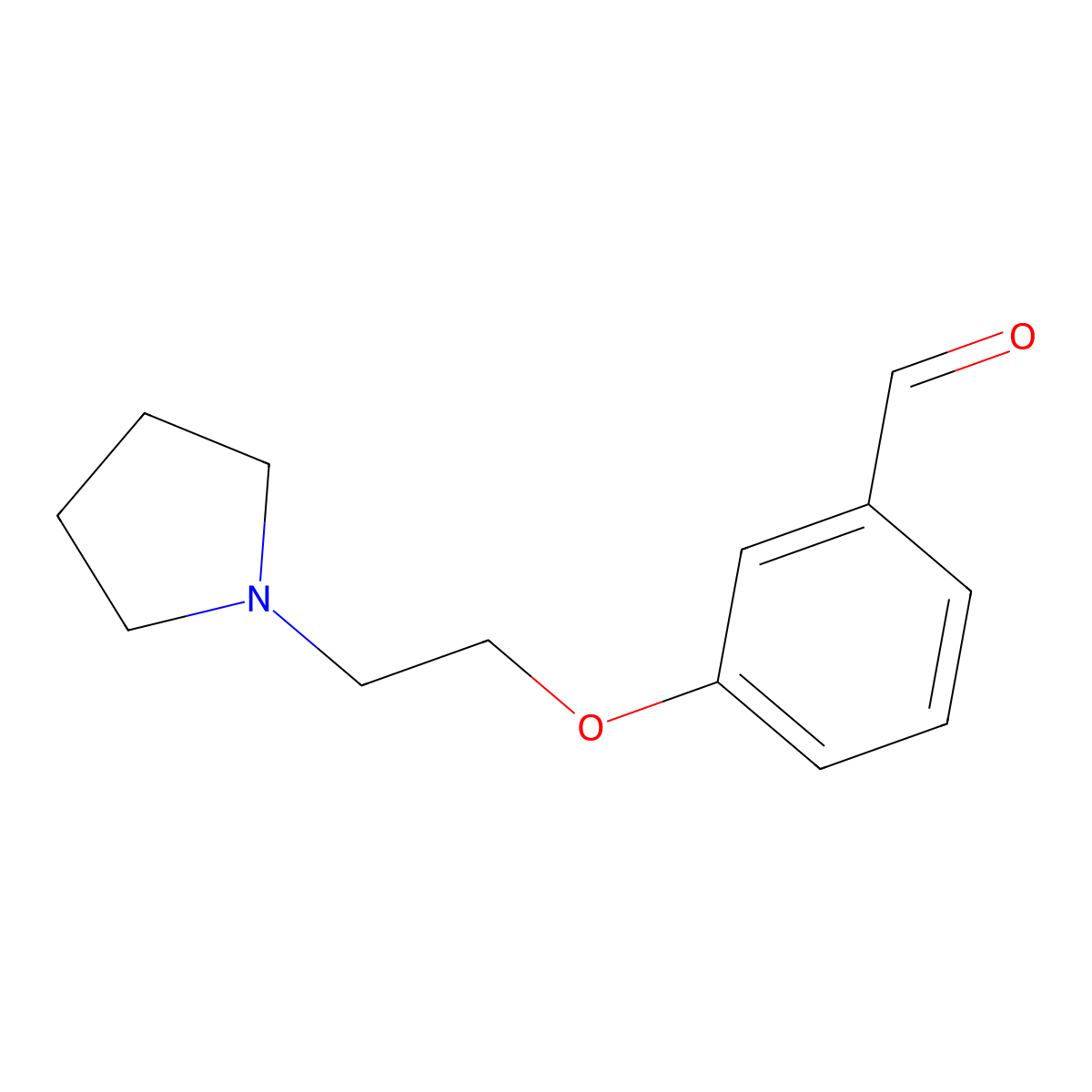 3-(2-(1-Pyrrolidinyl)ethoxy)benzaldehyde molecular structure, CAS 186190-91-0