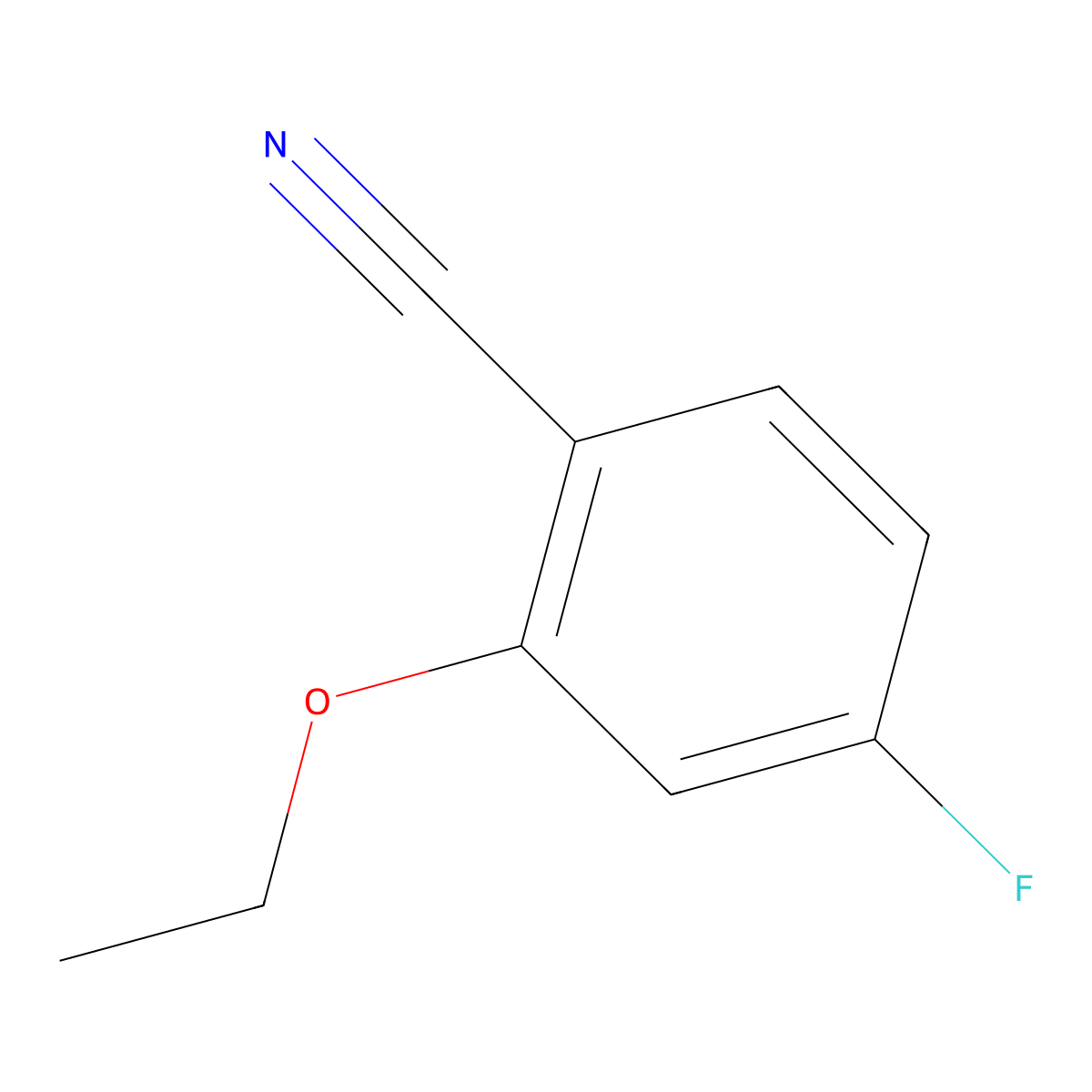2-Ethoxy-4-fluorobenzonitrile molecular structure, CAS 186191-32-2