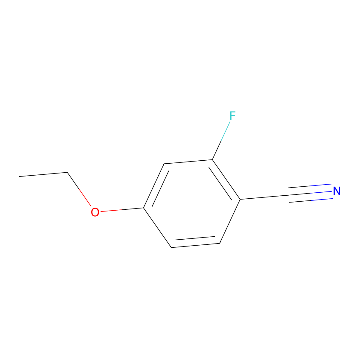4-Ethoxy-2-fluorobenzonitrile molecular structure, CAS 186191-34-4