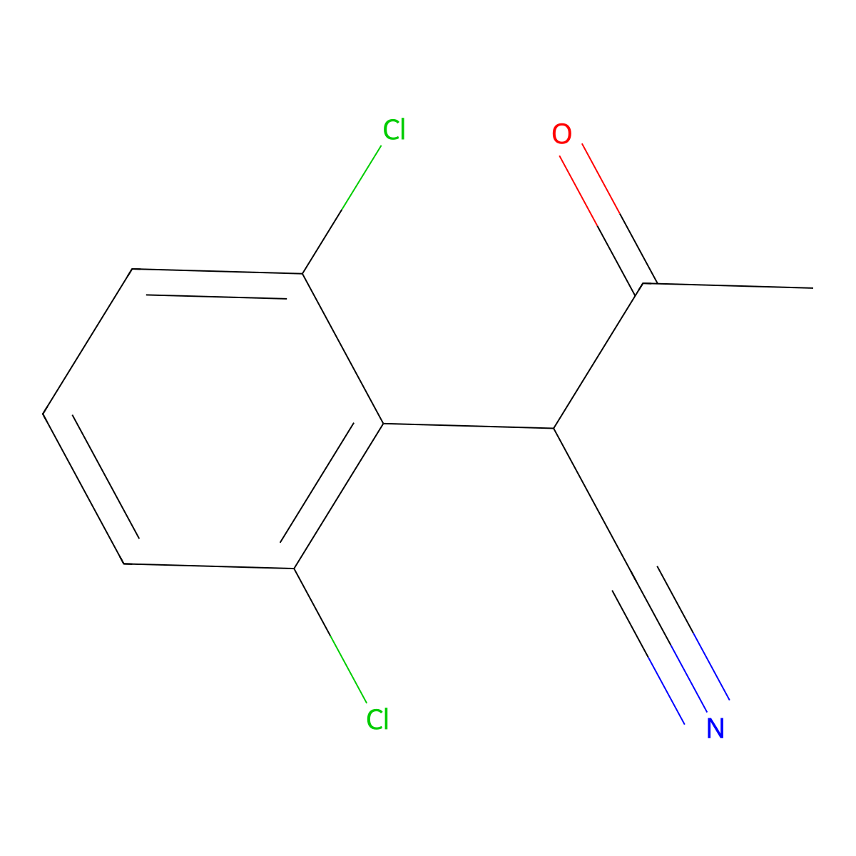 2-(2,6-Dichlorophenyl)-3-oxobutanenitrile molecular structure, CAS 186196-04-3