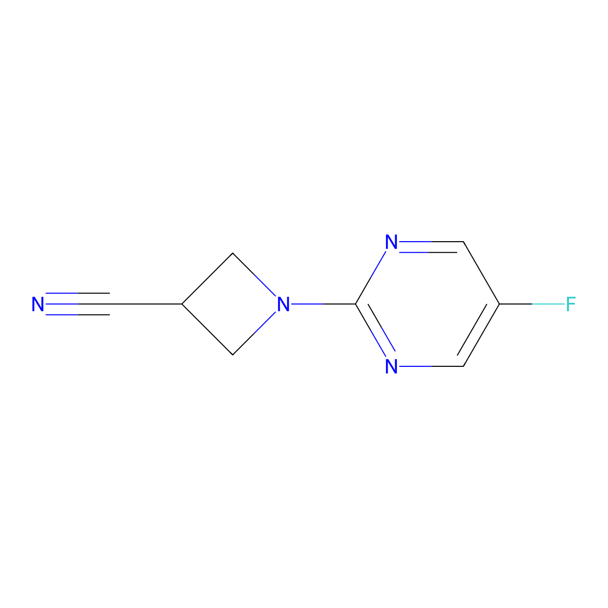1-(5-Fluoropyrimidin-2-yl)azetidine-3-carbonitrile molecular structure, CAS 1861965-10-7