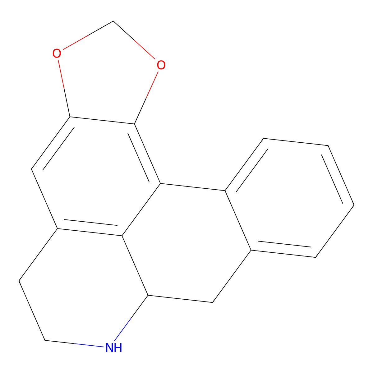 Anonaine molecular structure, CAS 1862-41-5