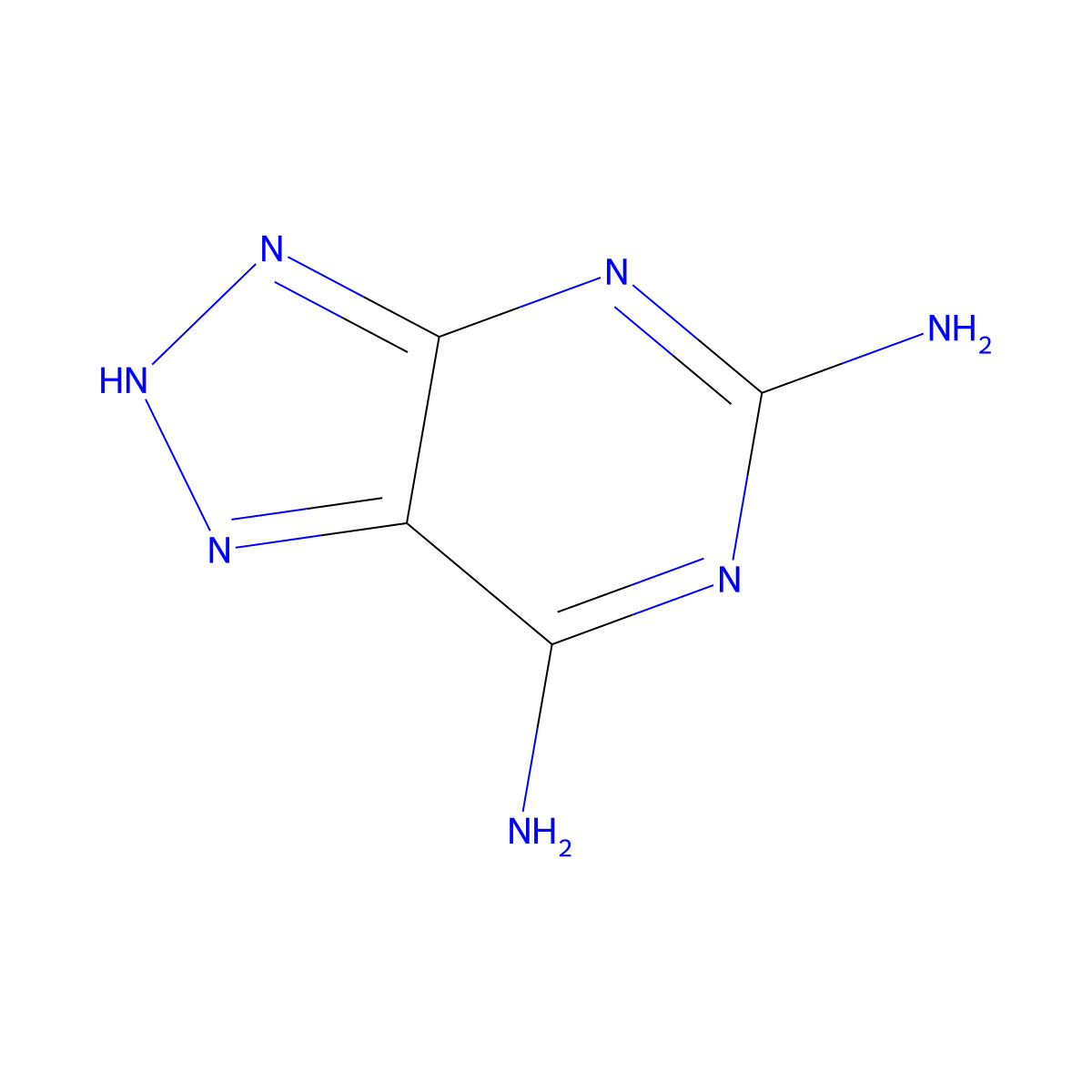 2,6-Diamino-8-azapurine molecular structure, CAS 18620-97-8