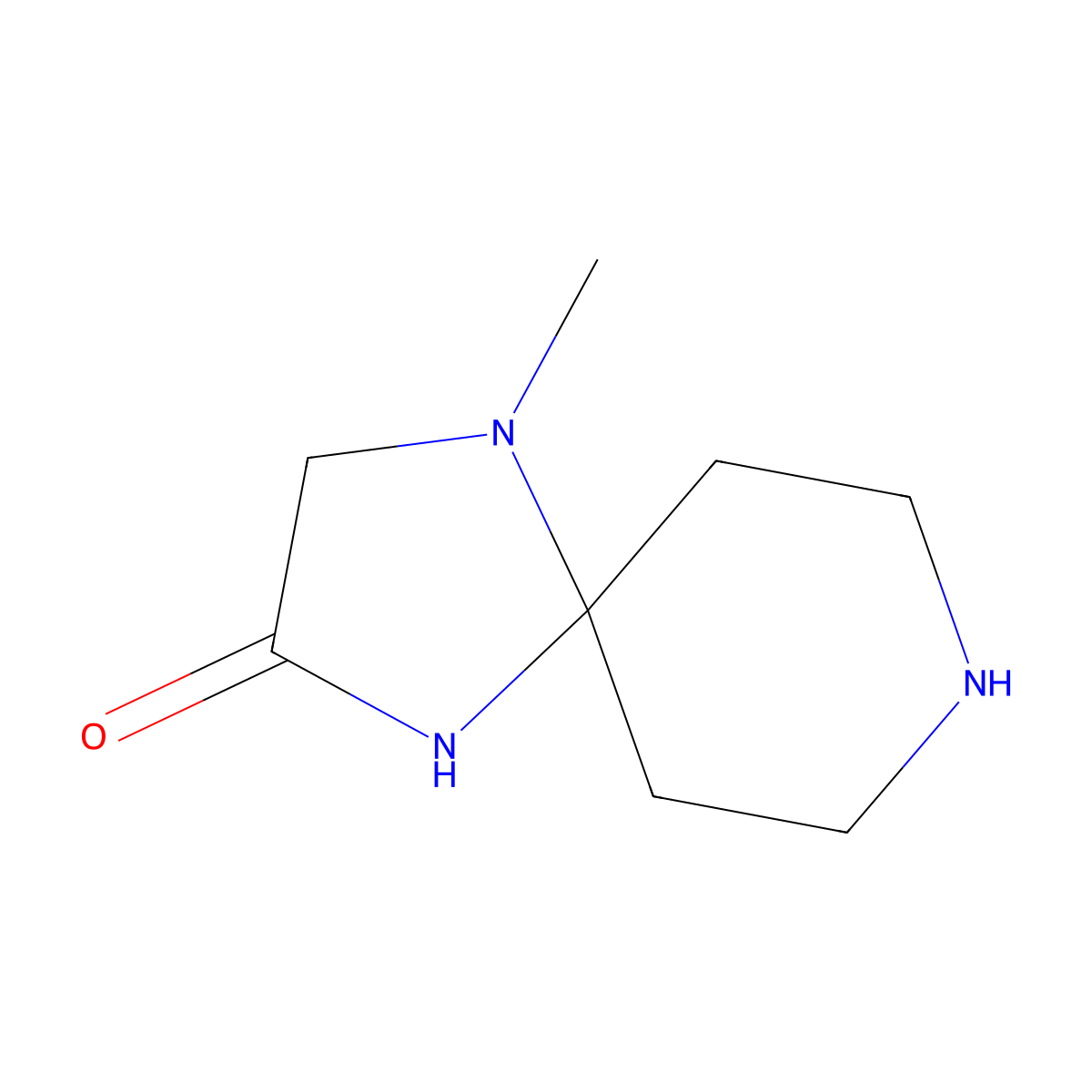4-Methyl-1,4,8-triazaspiro[4.5]decan-2-one molecular structure, CAS 1862005-56-8
