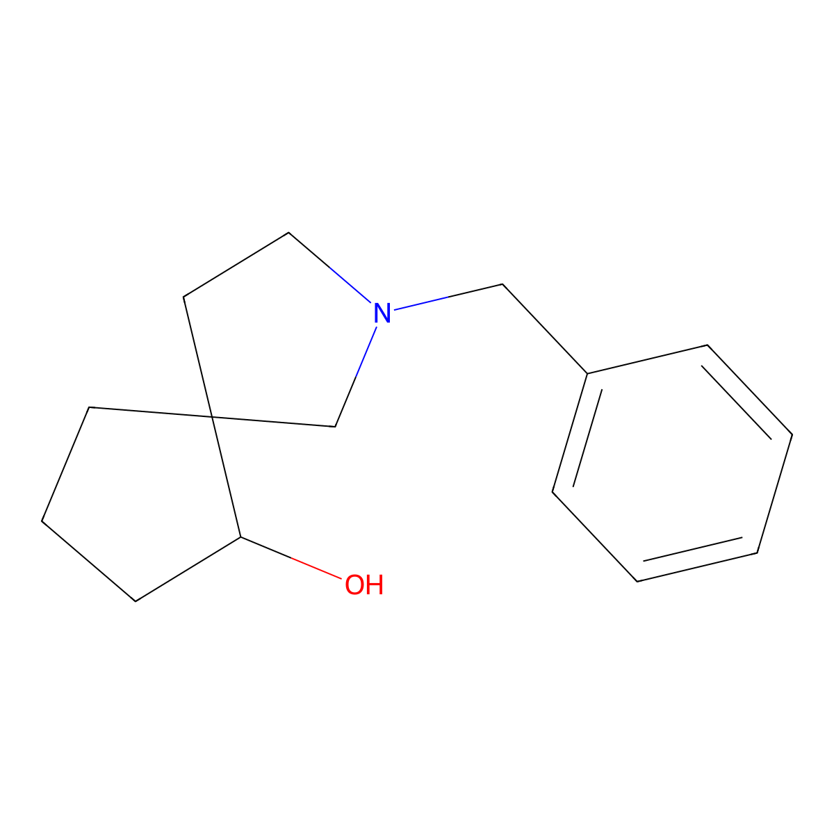2-Benzyl-2-azaspiro[4.4]nonan-6-ol molecular structure, CAS 186202-97-1