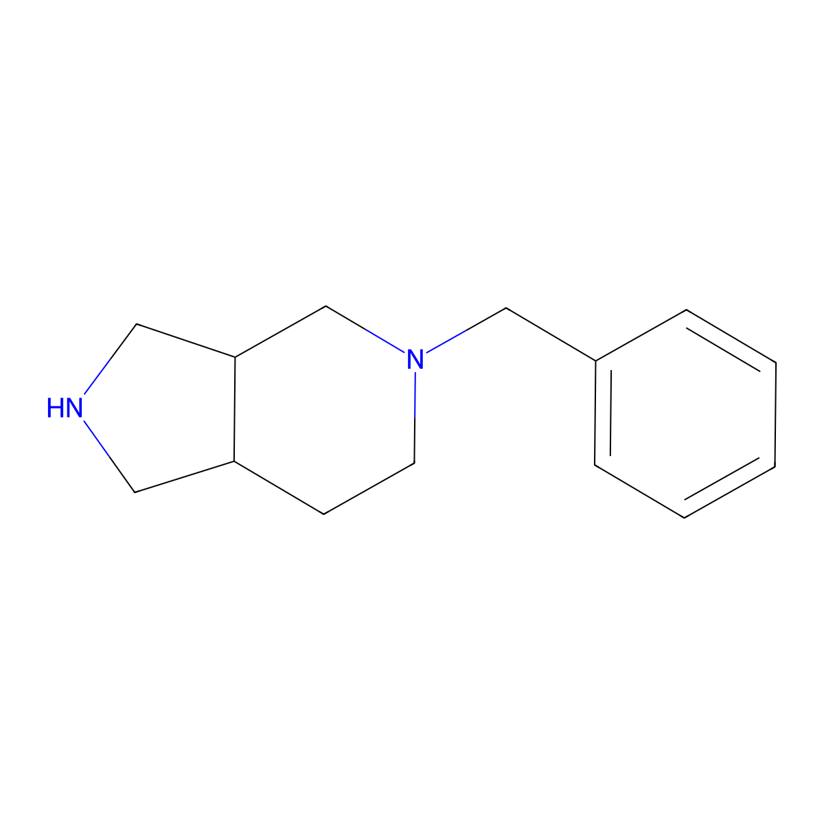 5-Benzyloctahydro-1H-pyrrolo[3,4-C]pyridine molecular structure, CAS 186203-32-7