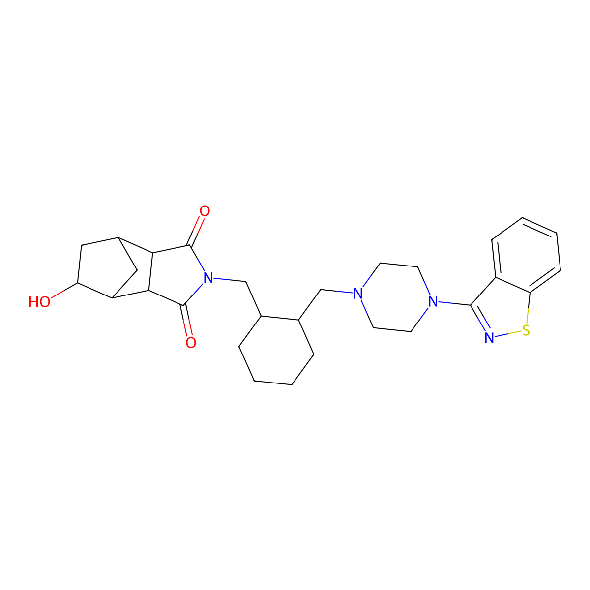 Lurasidone metabolite 14326 molecular structure, CAS 186204-33-1