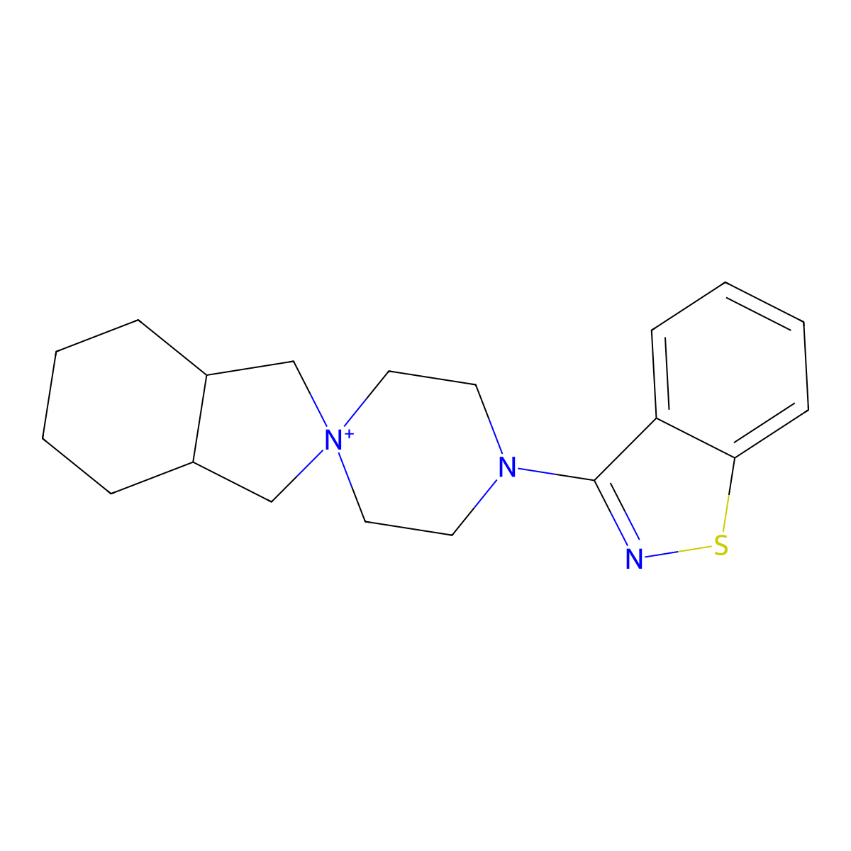 (3AR,7aR)-4'-(benzo[d]isothiazol-3-yl)octahydrospiro[isoindole-2,1'-piperazin]-2-ium molecular structure, CAS 186204-36-4