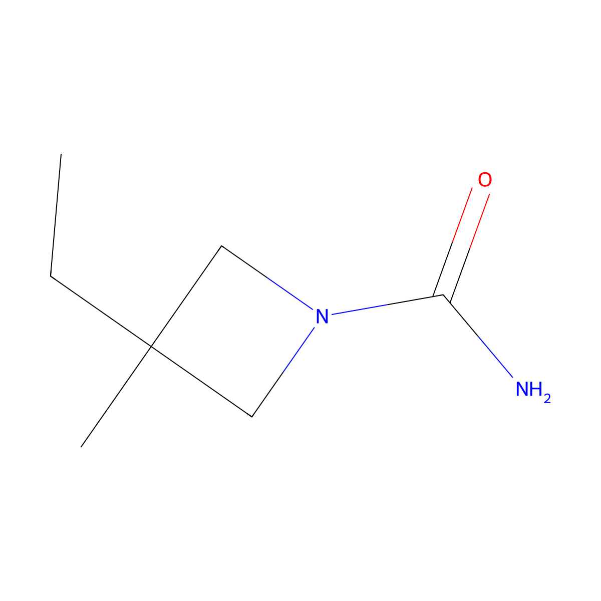 3-Ethyl-3-methylazetidine-1-carboxamide molecular structure, CAS 1862047-13-9
