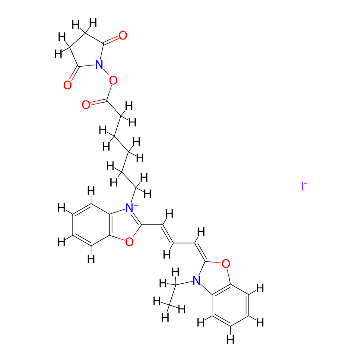 Cy2-SE (iodine) molecular structure, CAS 186205-33-4