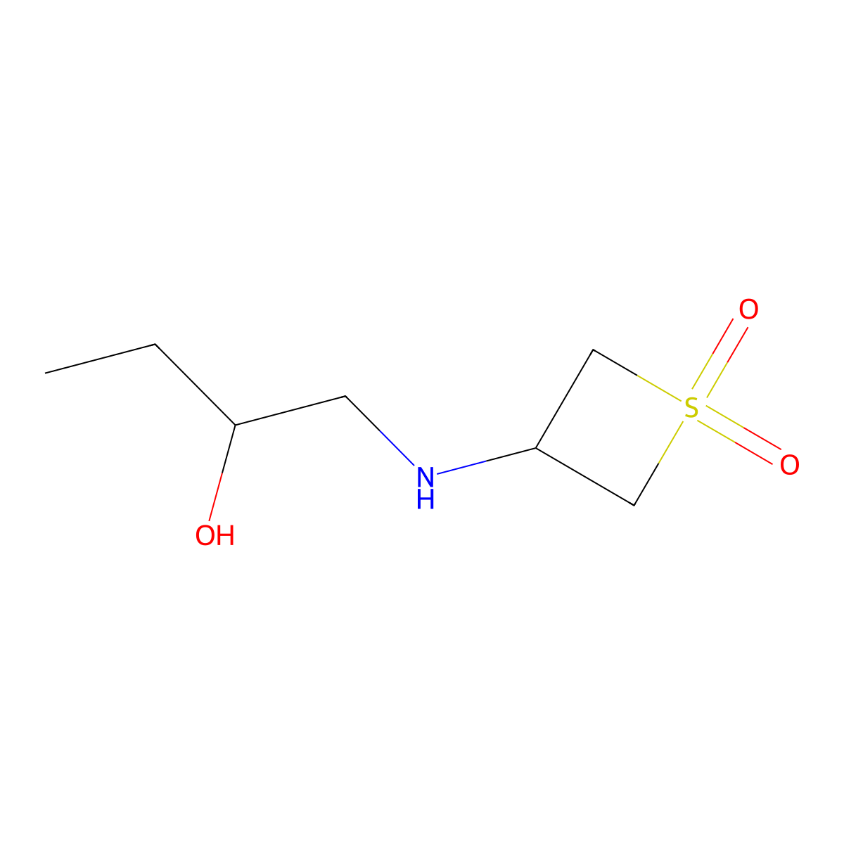 3-((2-Hydroxybutyl)amino)thietane 1,1-dioxide molecular structure, CAS 1862057-67-7