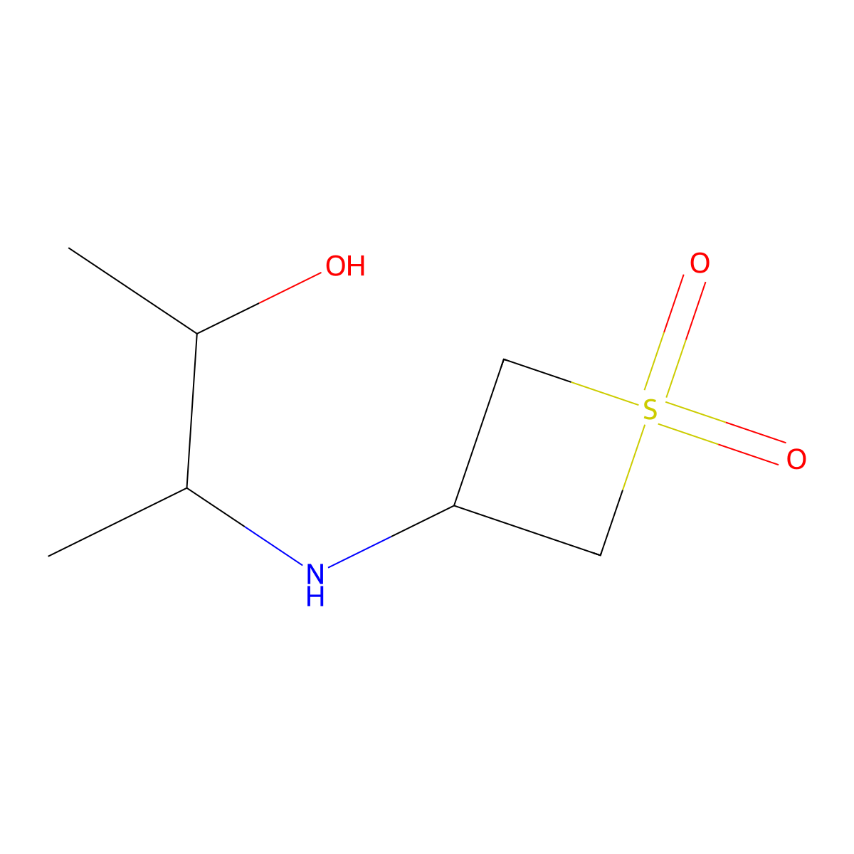 3-((3-Hydroxybutan-2-yl)amino)thietane 1,1-dioxide molecular structure, CAS 1862057-75-7