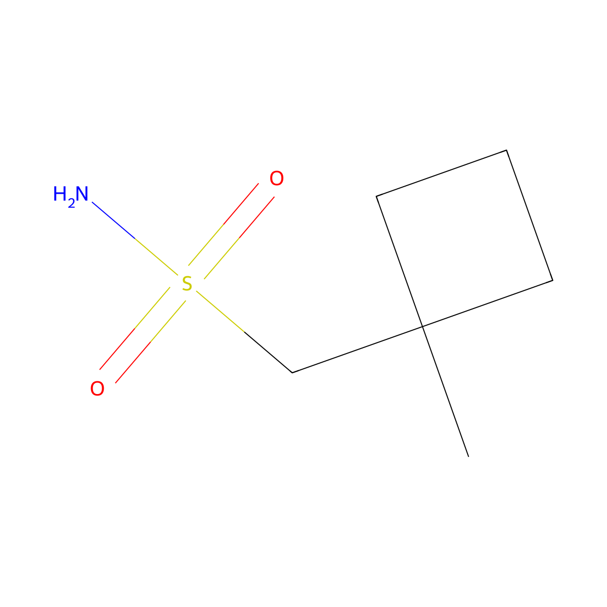 (1-Methylcyclobutyl)methanesulfonamide molecular structure, CAS 1862088-43-4