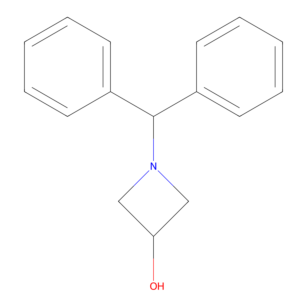 1-(Diphenylmethyl)azetidin-3-ol molecular structure, CAS 18621-17-5