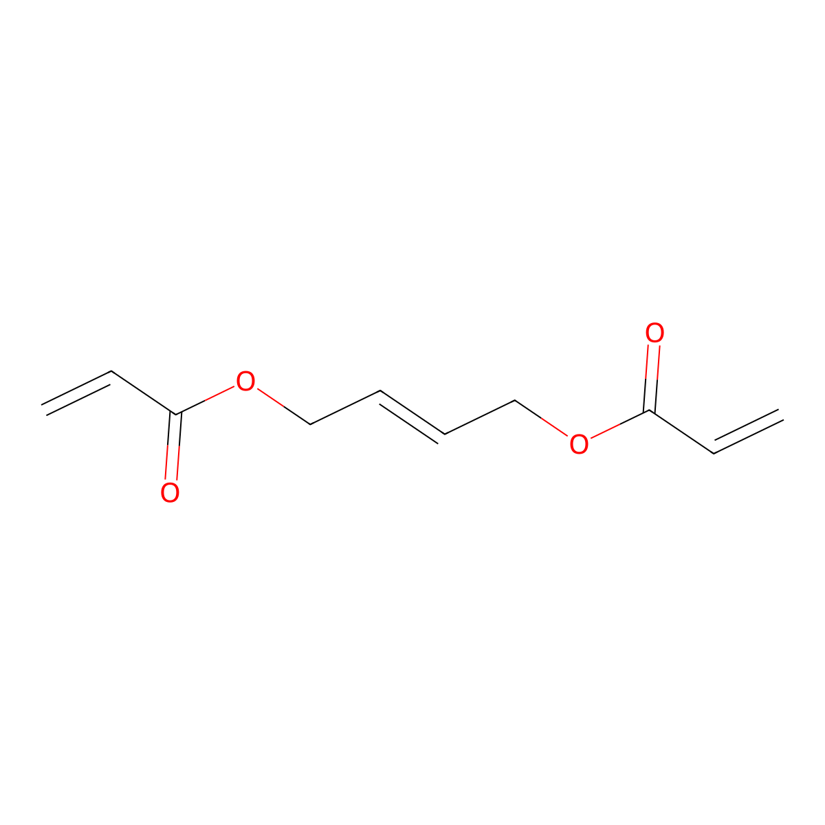 2-Propenoic acid, 1,1'-(2-butene-1,4-diyl) ester molecular structure, CAS 18621-76-6