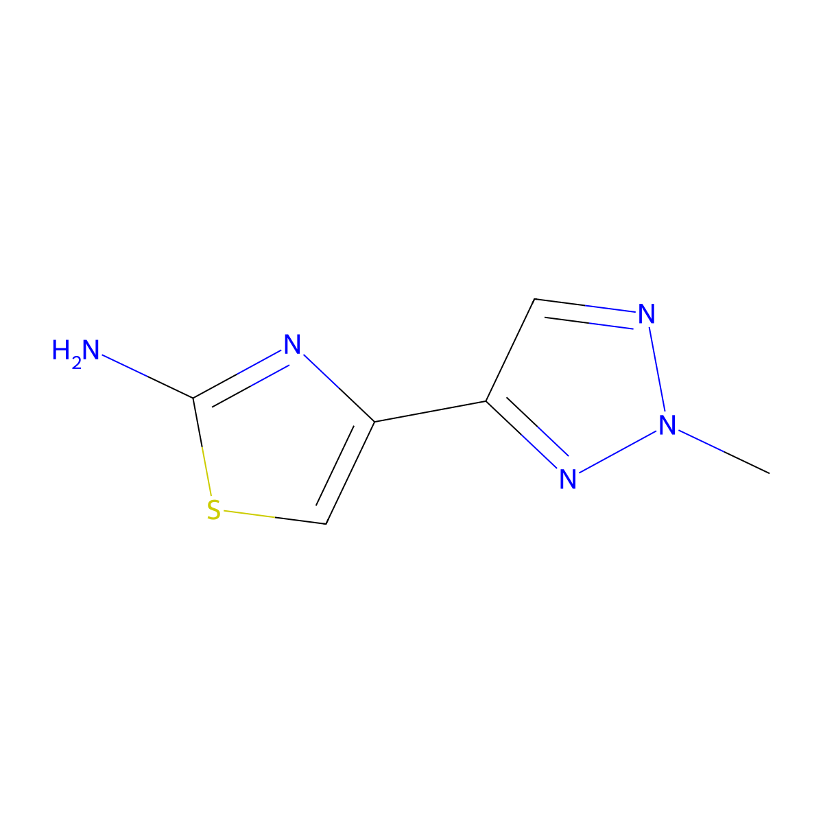 4-(2-Methyl-2H-1,2,3-triazol-4-yl)-1,3-thiazol-2-amine molecular structure, CAS 1862127-24-9