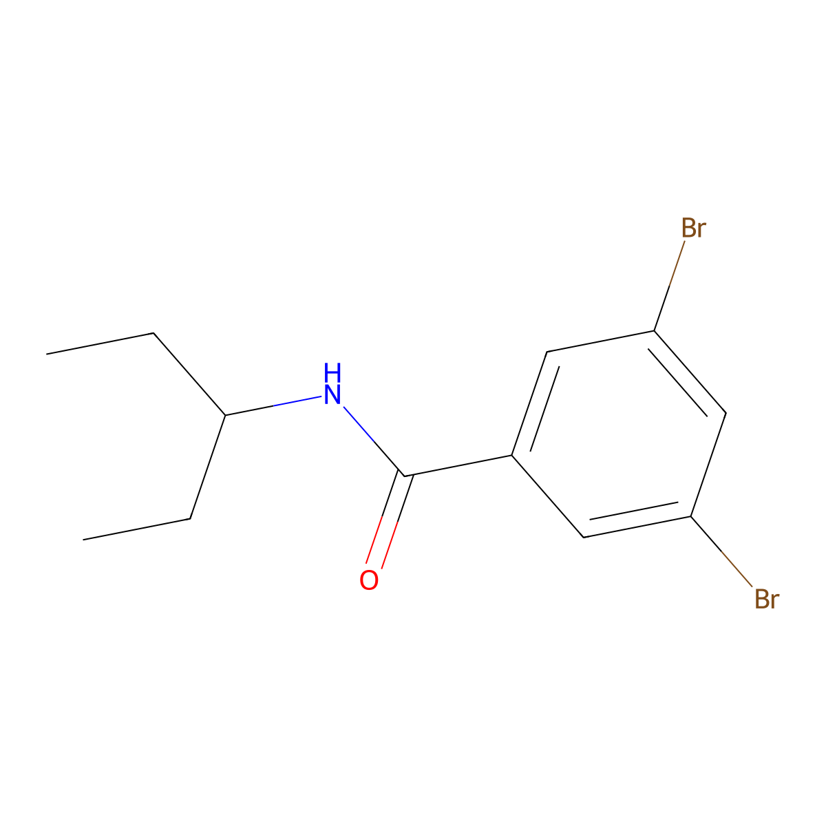 3,5-Dibromo-N-(1-ethylpropyl)benzamide molecular structure, CAS 1862135-13-4