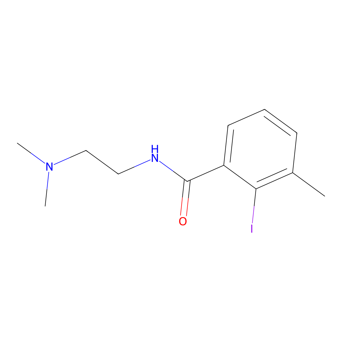 N-(2-(Dimethylamino)ethyl)-2-iodo-3-methylbenzamide molecular structure, CAS 1862175-16-3