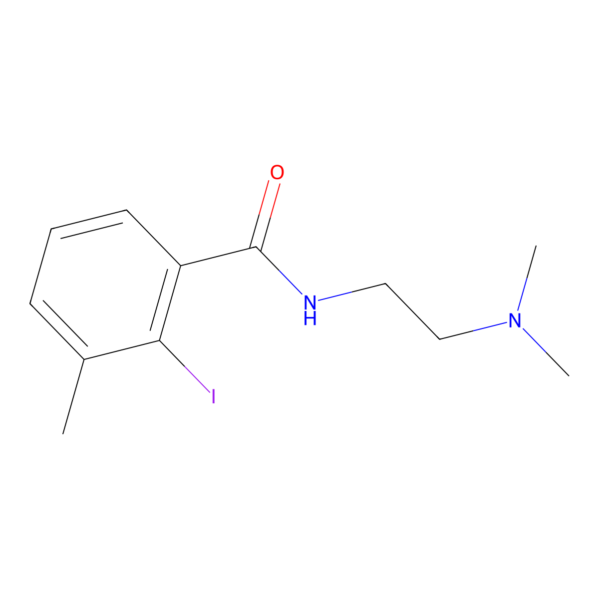 N-(2-(Dimethylamino)ethyl)-2-iodo-3-methylbenzamide molecular structure, CAS 1862175-16-3