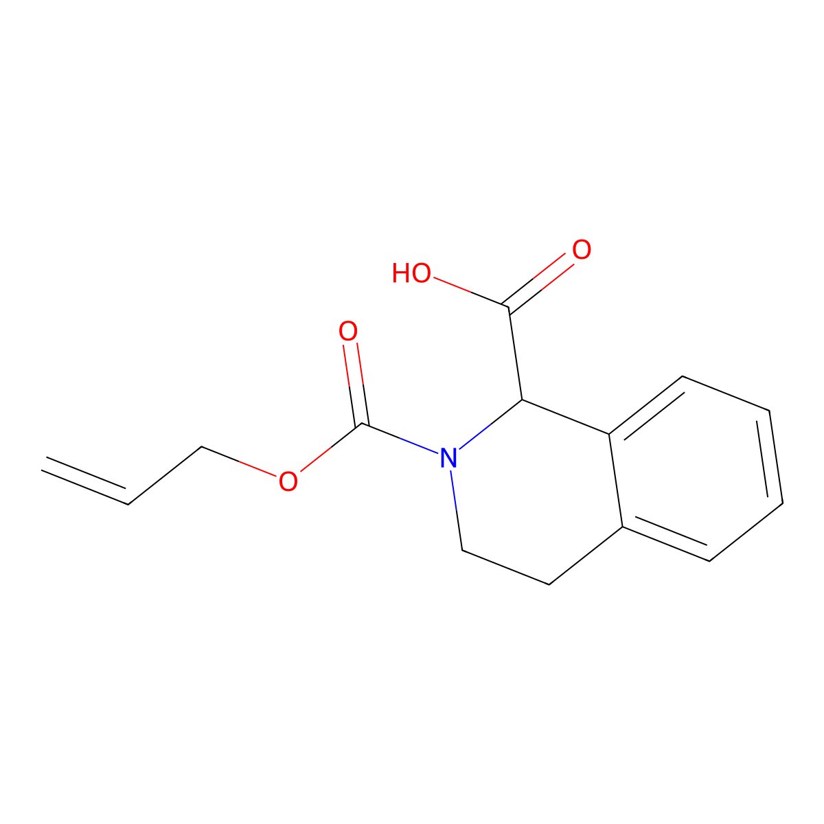 (1R)-2-[(prop-2-en-1-yloxy)carbonyl]-1,2,3,4-tetrahydroisoquinoline-1-carboxylic acid molecular structure, CAS 1862181-62-1