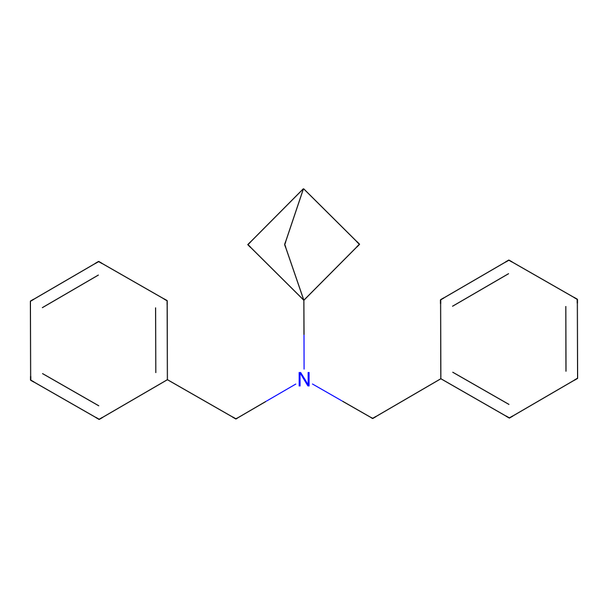 N,N-Bis(phenylmethyl)bicyclo[1.1.1]pentan-1-amine molecular structure, CAS 1862201-43-1
