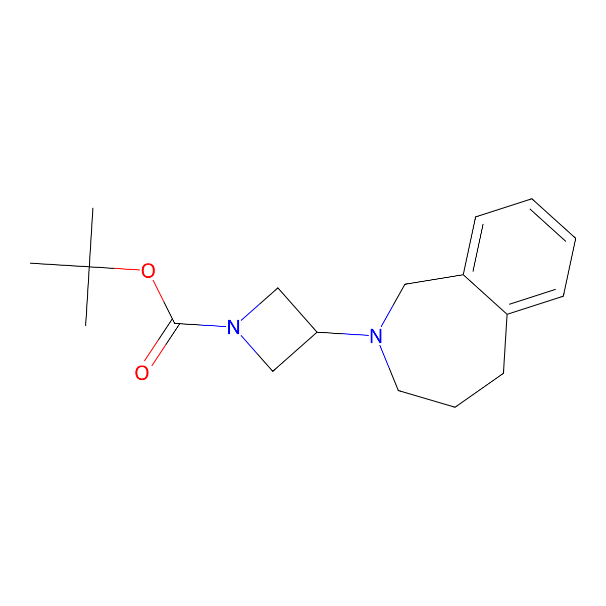 tert-Butyl 3-(1,3,4,5-tetrahydro-2H-benzo[c]azepin-2-yl)azetidine-1-carboxylate molecular structure, CAS 1862201-81-7