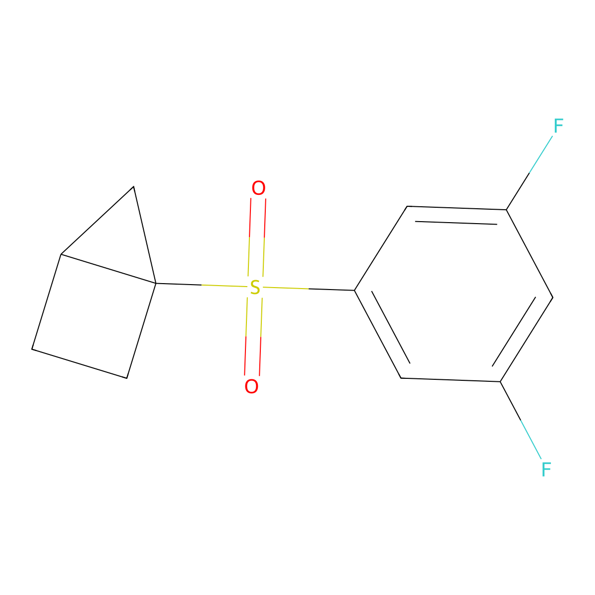 1-((3,5-Difluorophenyl)sulfonyl)bicyclo[2.1.0]pentane molecular structure, CAS 1862202-00-3