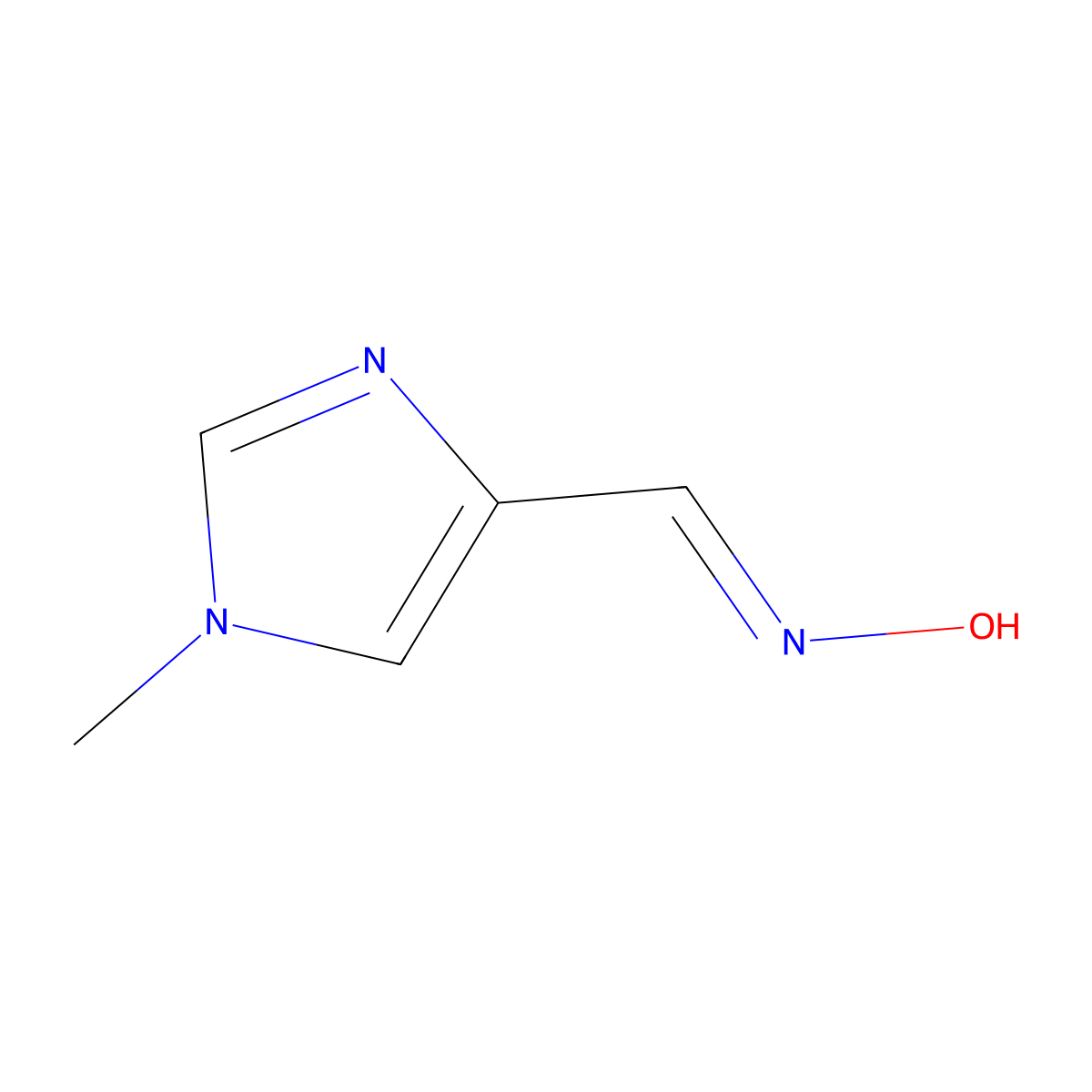 N-[(1-methyl-1H-imidazol-4-yl)methylidene]hydroxylamine molecular structure, CAS 1862262-73-4