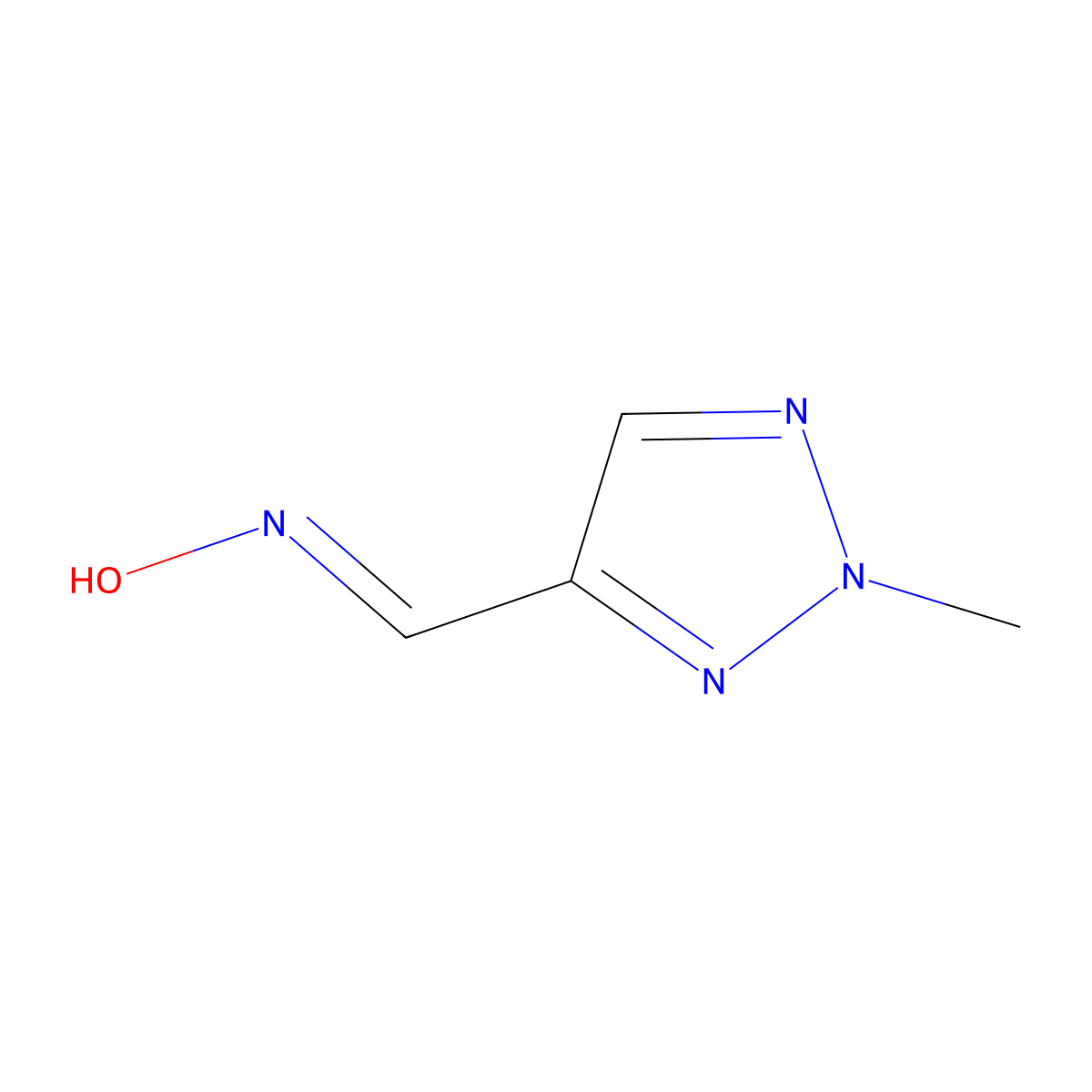 N-[(2-methyl-2H-1,2,3-triazol-4-yl)methylidene]hydroxylamine molecular structure, CAS 1862264-44-5