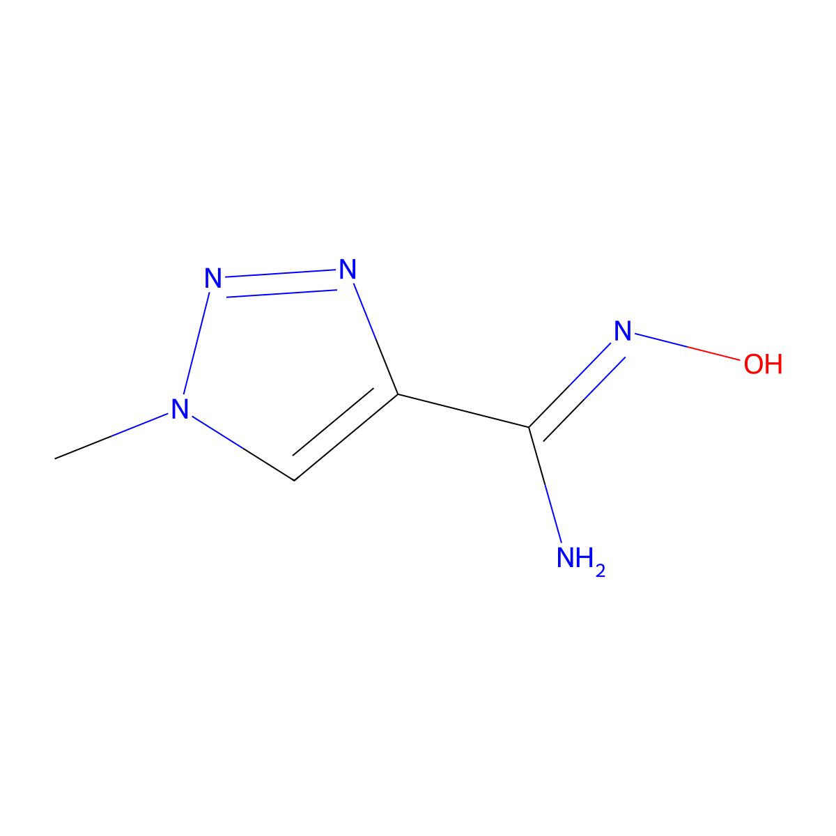 N'-hydroxy-1-methyl-1H-1,2,3-triazole-4-carboximidamide molecular structure, CAS 1862274-39-2