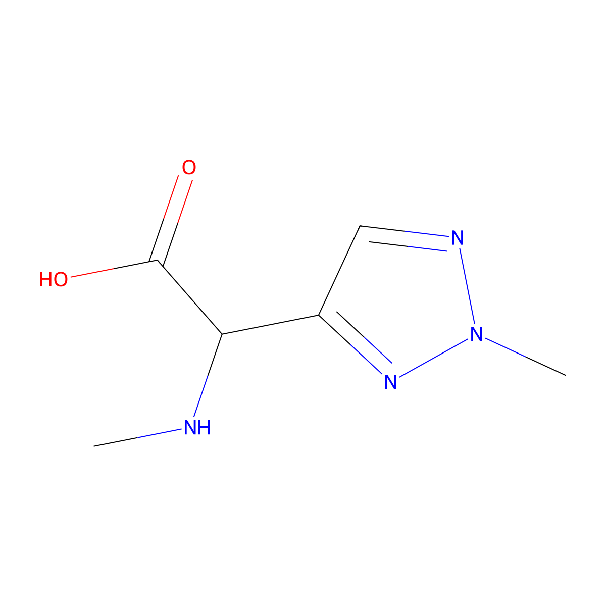 2-(2-methyl-2H-1,2,3-triazol-4-yl)-2-(methylamino)acetic acid molecular structure, CAS 1862340-55-3