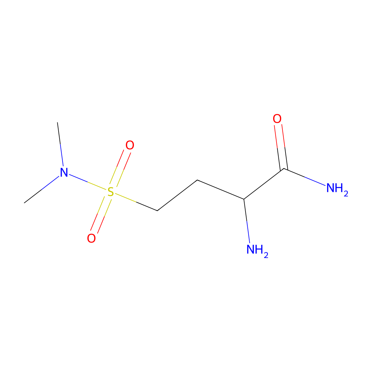 2-Amino-4-(dimethylsulfamoyl)butanamide molecular structure, CAS 1862353-30-7