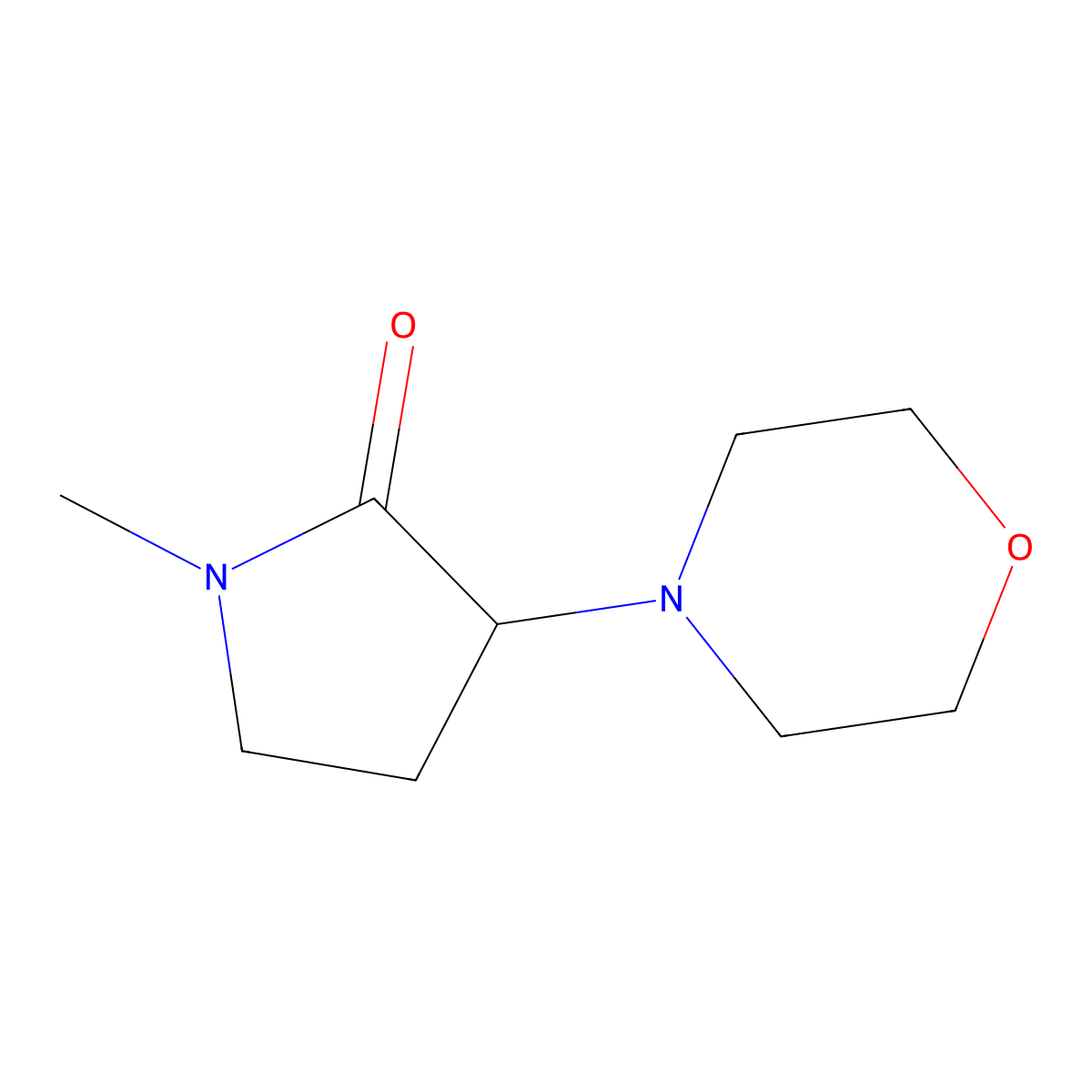 1-Methyl-3-morpholinopyrrolidin-2-one molecular structure, CAS 1862357-07-0