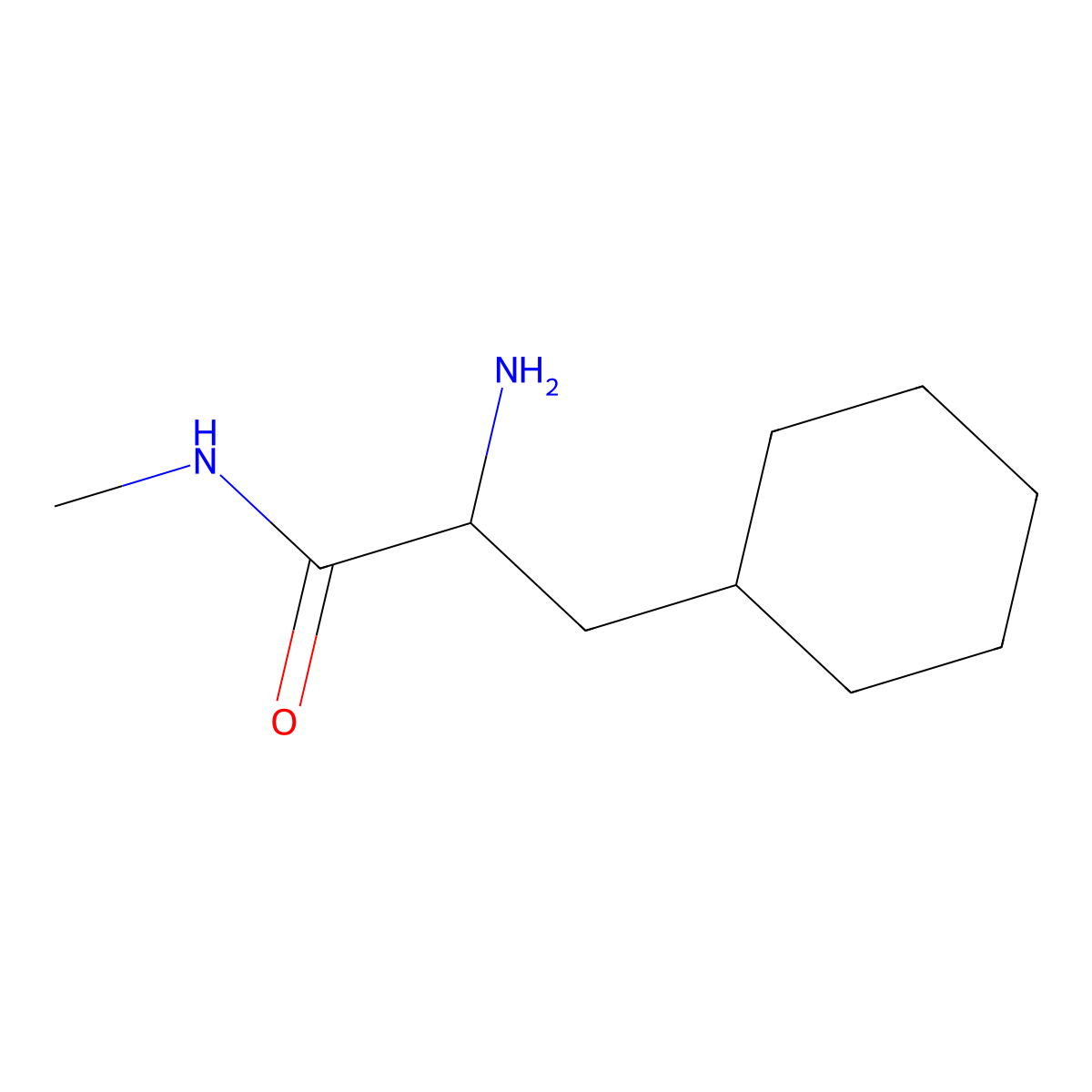 2-amino-3-cyclohexyl-N-methylpropanamide molecular structure, CAS 1862362-73-9