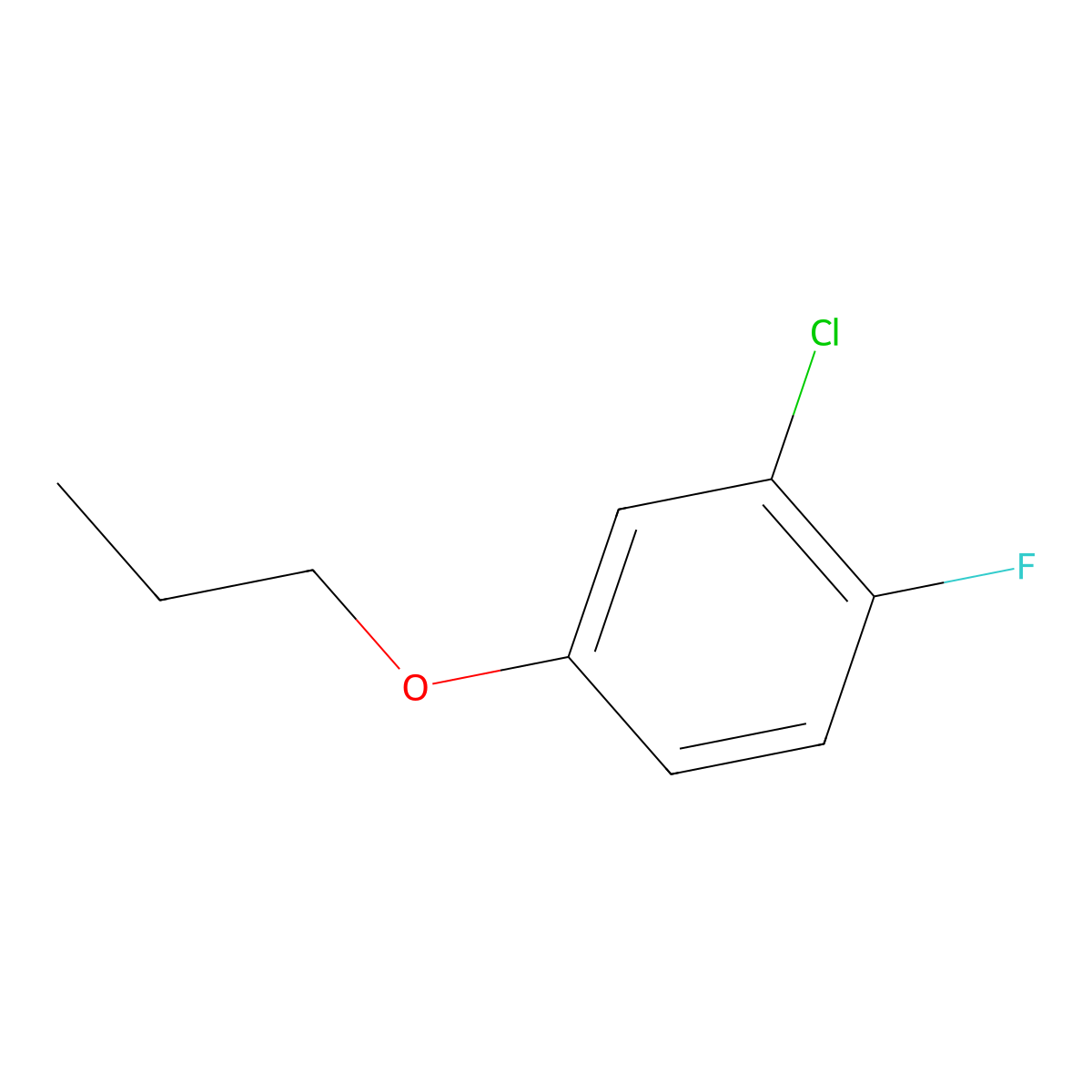 2-Chloro-1-fluoro-4-propoxybenzene molecular structure, CAS 1862372-91-5
