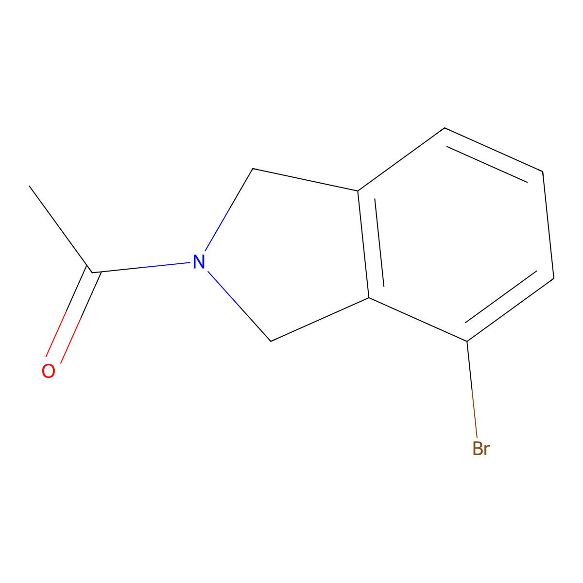 1-(4-Bromo-1,3-dihydroisoindol-2-yl)ethanone molecular structure, CAS 1862378-29-7