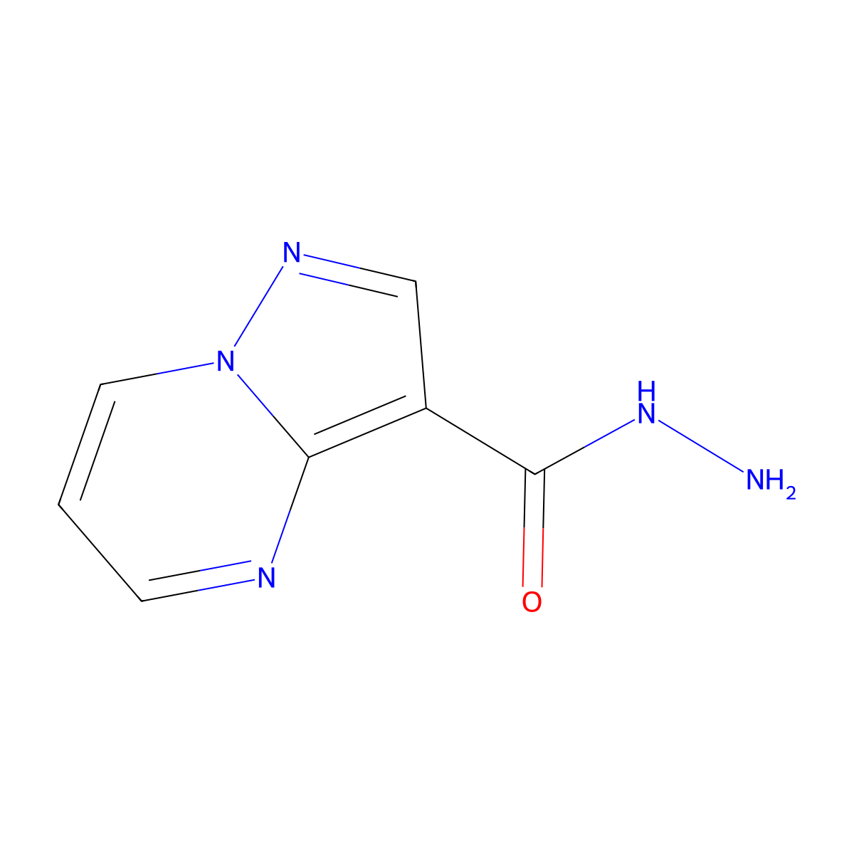 Pyrazolo[1,5-a]pyrimidine-3-carbohydrazide molecular structure, CAS 1862381-87-0