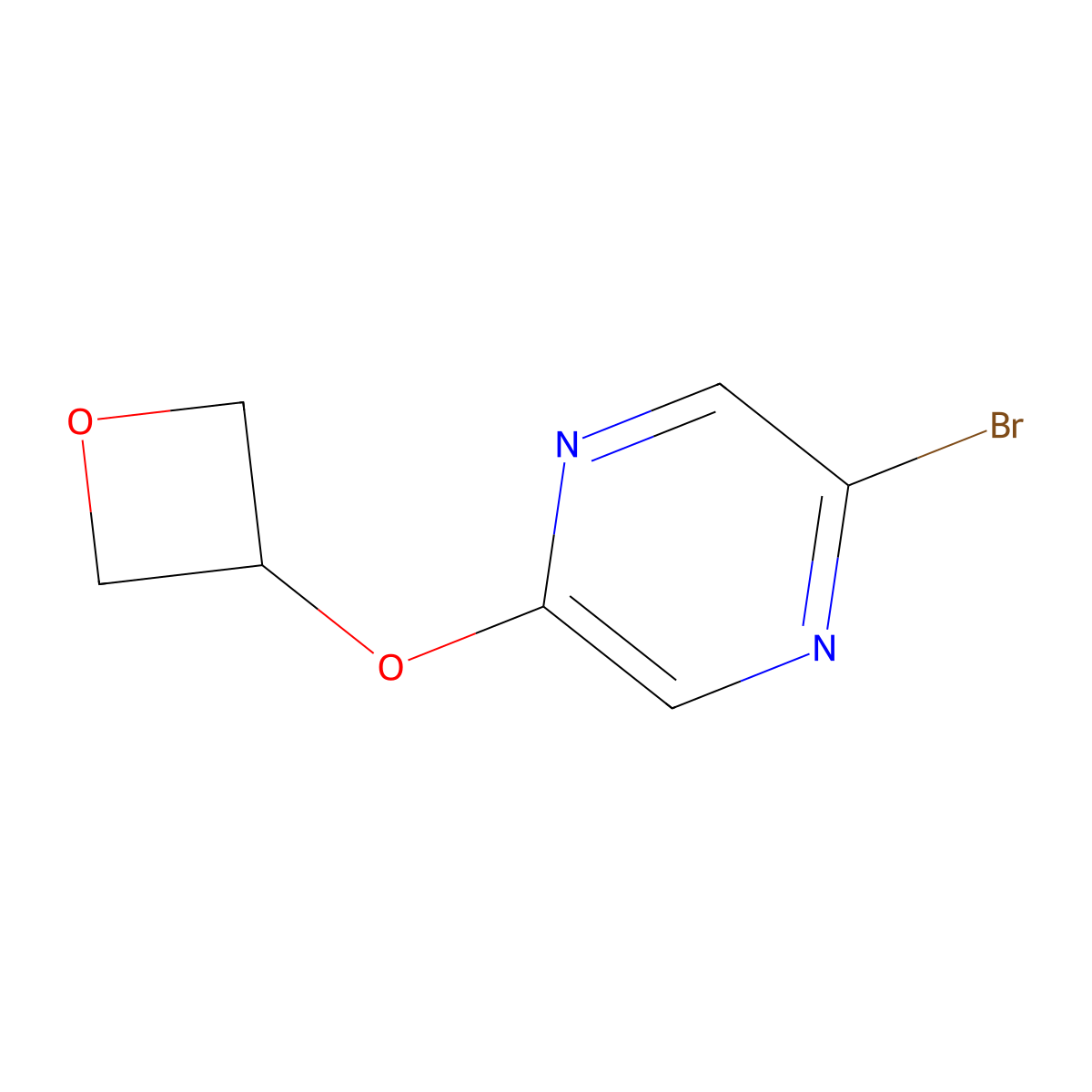 2-Bromo-5-(oxetan-3-yloxy)pyrazine molecular structure, CAS 1862391-43-2