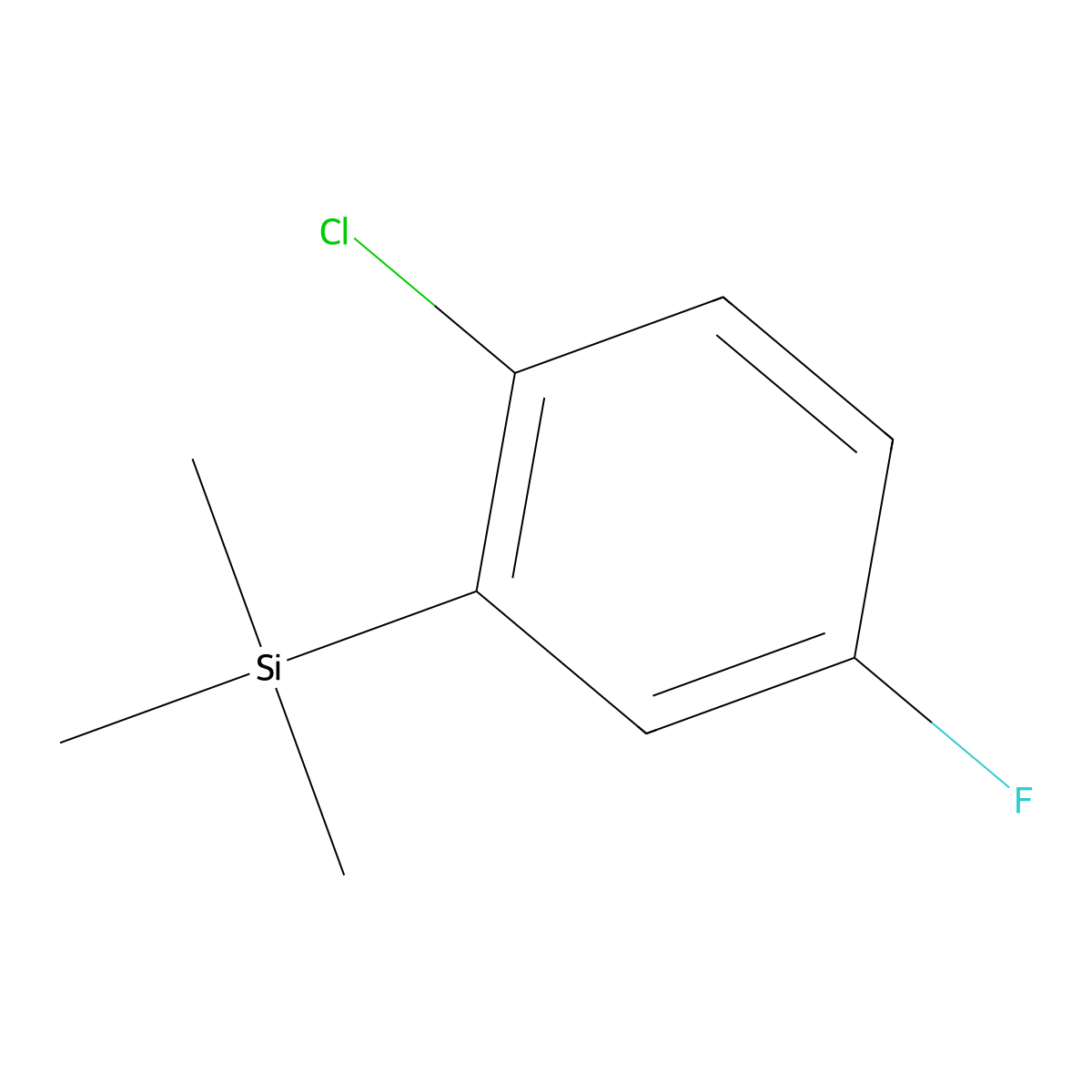 (2-Chloro-5-fluorophenyl)trimethylsilane molecular structure, CAS 1862394-65-7