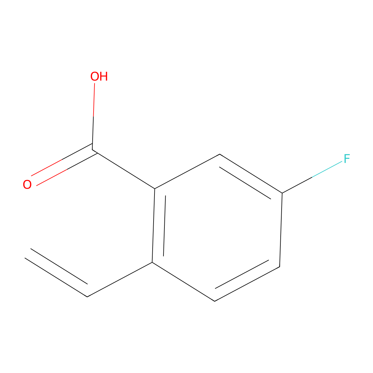 2-Ethenyl-5-fluorobenzoicacid molecular structure, CAS 1862411-13-9