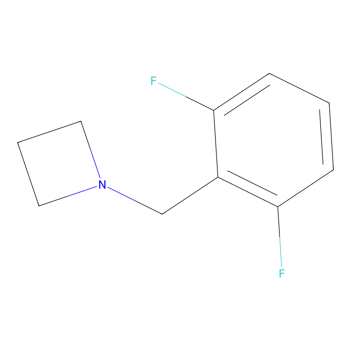 1-(2,6-Difluorobenzyl)azetidine molecular structure, CAS 1862417-77-3