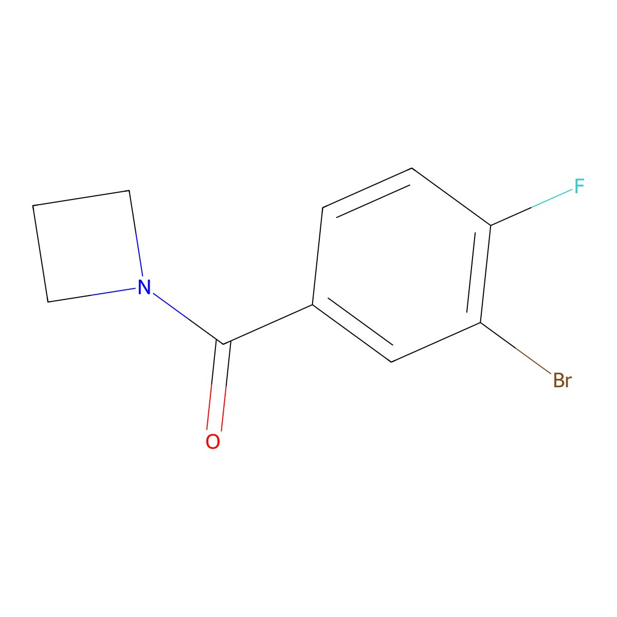 1-(3-Bromo-4-fluorobenzoyl)azetidine molecular structure, CAS 1862425-27-1