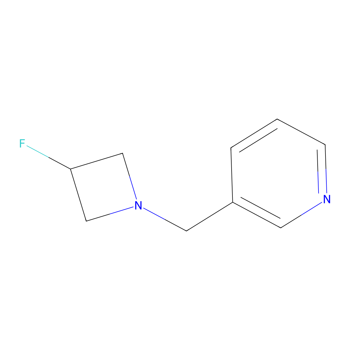 3-[(3-Fluoroazetidin-1-yl)methyl]pyridine molecular structure, CAS 1862430-68-9