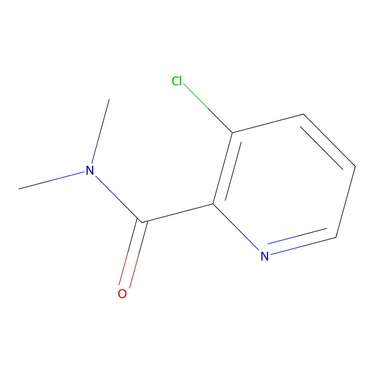 3-chloro-N,N-dimethylpicolinamide molecular structure, CAS 1862431-14-8