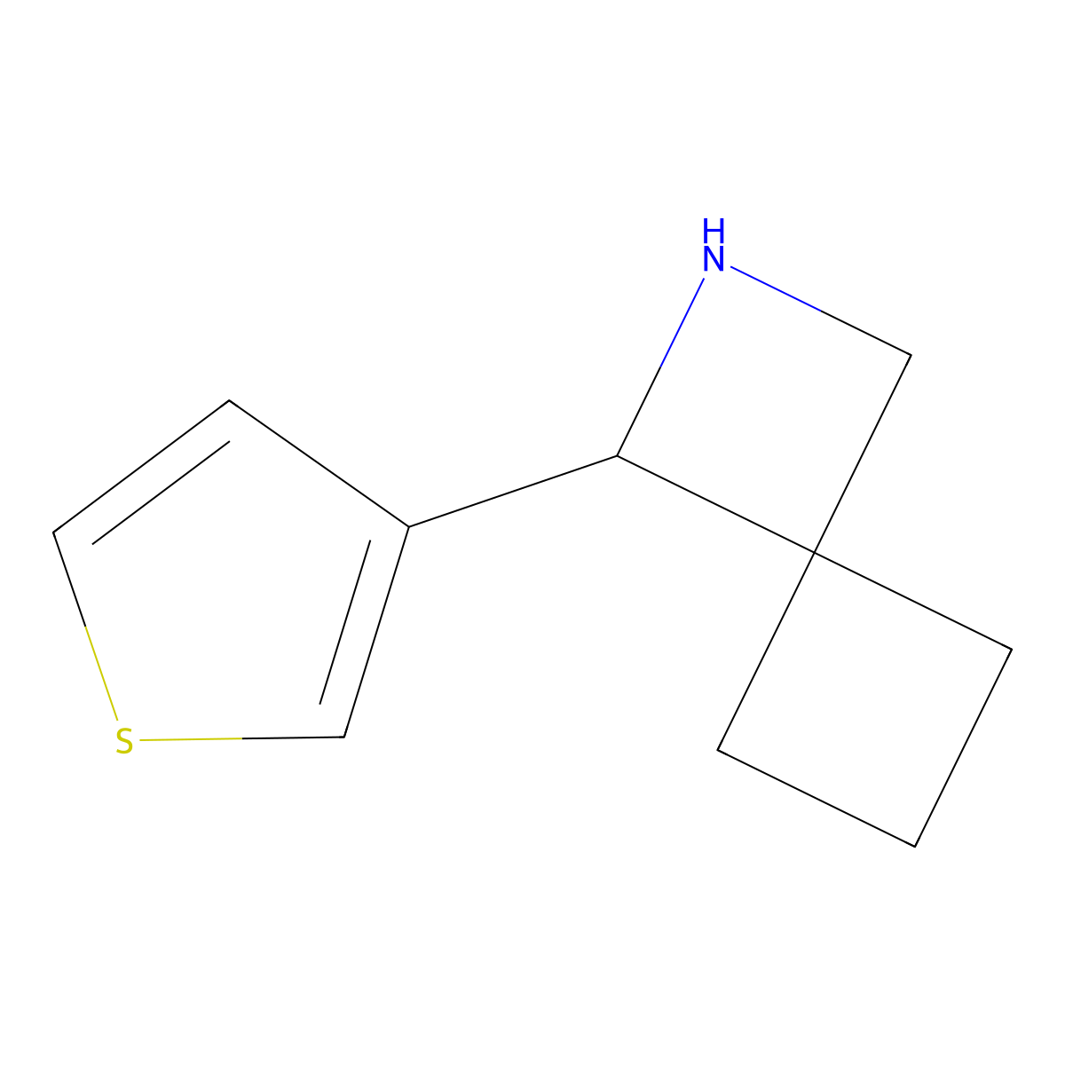 1-(Thiophen-3-yl)-2-azaspiro[3.3]heptane molecular structure, CAS 1862436-66-5